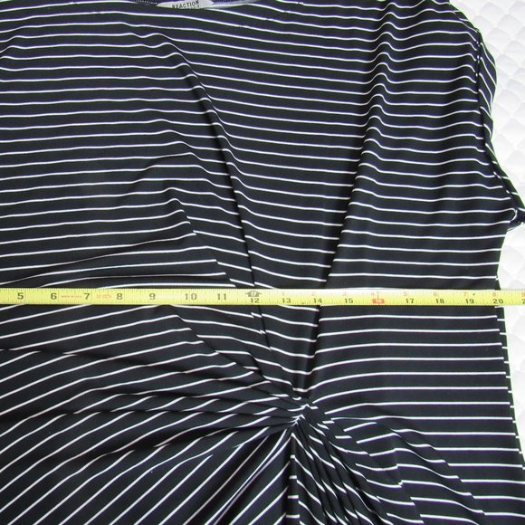 Kenneth Cole Reaction Black and White Striped Dress - Picture 4 of 9